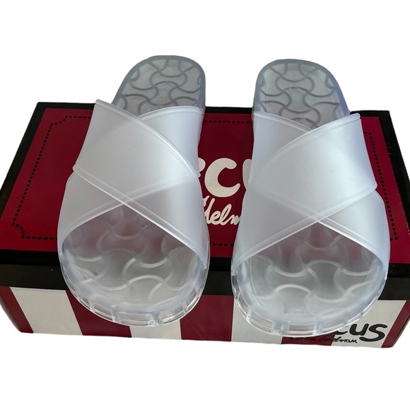 Circus 🎪 by Sam Edelman White Jelly Slip On Sandals Size 8 NWT - Picture 6 of 16